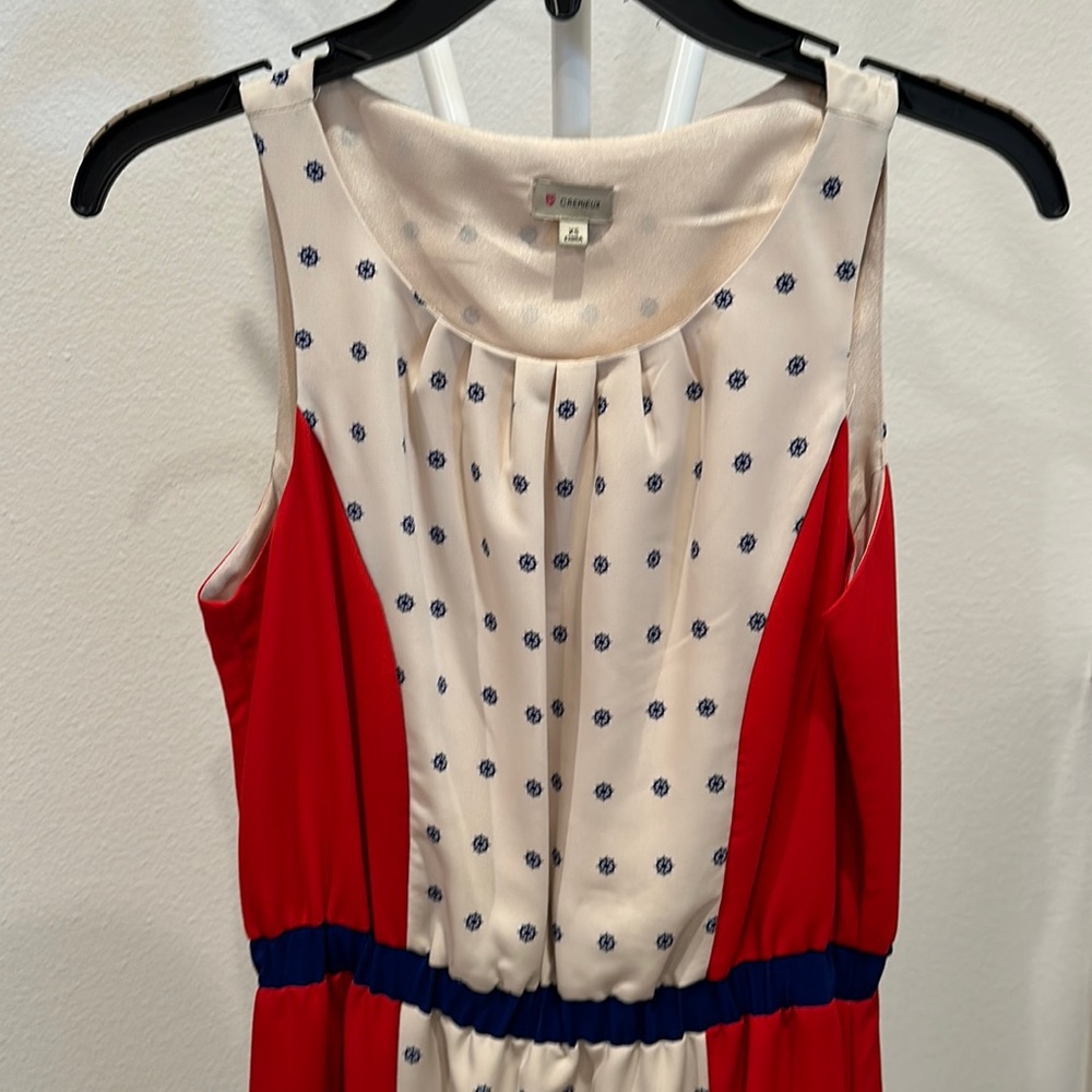 Cremieux sleeveless Nautical Maxi Dress with Pockets